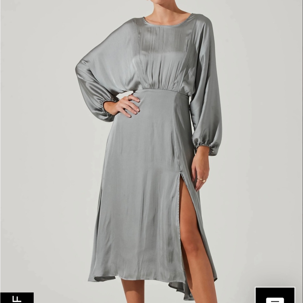 Never worn! Sage satin midi size XS from ASTR the Label. Tags were removed